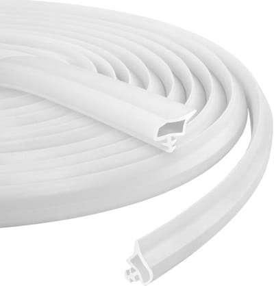 Deurafdichting voor geluidsisolatie en vochtbescherming - Witte deurrubber voor houten kamerdeur - Tochtstopper voor deurkozijn - Geluidsisolerende deurafdichting met afdichting frame