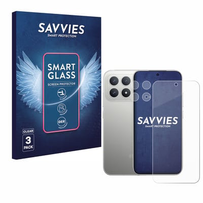 3 Stuks Savvies Screenprotector - geschikt voor Xiaomi Poco F8 Pro 5G (Voor+Camera) - beschermfolie glas transparant