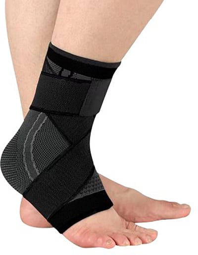 Actie4you® - Enkelbrace voor Ondersteuning en Herstel bij Lichte Blessures - Voet compressiesok - Enkel compressie - Enkelbandage - Maat One size – Zwart