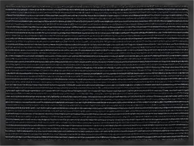 MD Entree - Deurmat - Maxi Dry Stripe - Antraciet - Vloerkleed - Met antislip - Wasbaar- Vocht absorberend - Hoge dichtheid 600gr/m2 - 60 x 80 cm