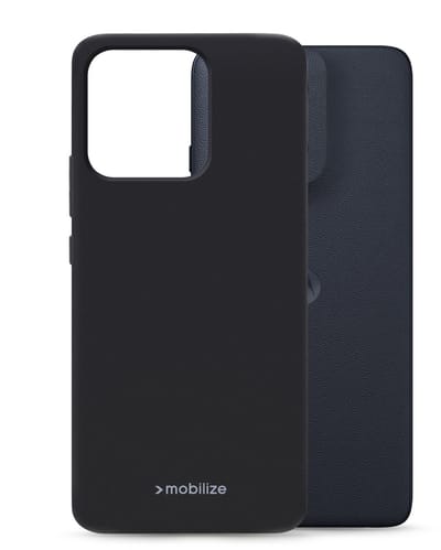 Mobilize Hoesje geschikt voor Motorola Moto G56 Telefoonhoesje Flexibel TPU | Mobilize Rubber Gelly Backcover | Moto G56 Case | Back Cover - Zwart