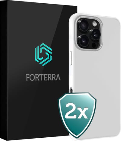 Hoesje 2 Stuks - Geschikt voor Apple iPhone 16 Pro Max - Sterk & Shockproof - Back Cover - Case Siliconen - Telefoon Hoes - Wit