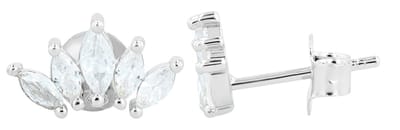 AKZENT Akzent dames oorbel "Crown" van 925 sterlingzilver, gerhodineerd, duurzaam