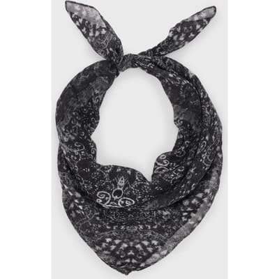 John Varvatos Distressed Paisley Printe Steel Grey Size: OS | Scarves & Gloves Outlet | Heren | Grijs