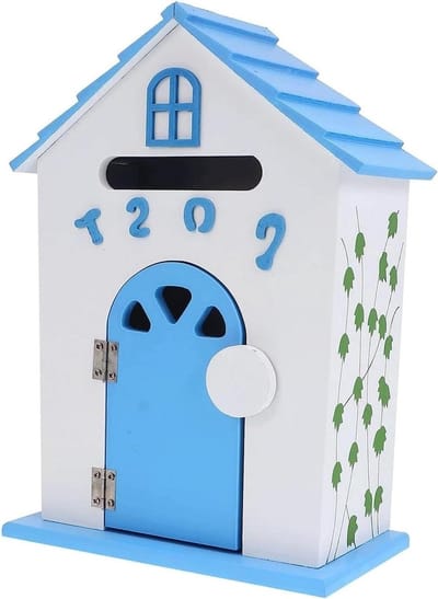 Houten brievenbus - Postbus decoratie - Post ontvangen - Duurzaam en decoratief - 32x235x12cm - Houtkleur