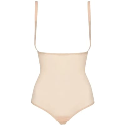 Bye Bra Forming Tulle WYOB Bodysuit Beige S