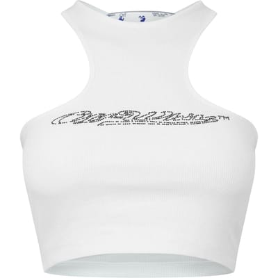 Off White Dames/Dames Relaxed Fit Tanktop (Wit)