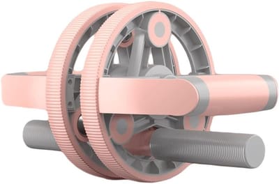 Buikspier Wiel - Core Trainer - Thuis Sporten - Dubbel Anti-slip Wiel - 29.5 x 20 cm - Roze