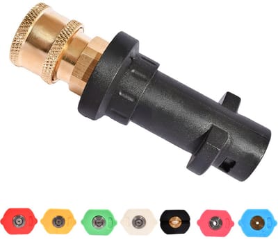 Geschikt voor Karcher K2-k7 Autowasmachine waterpistool schuimfles adapters 1/4 snelkoppeling hogedrukspuit-Adapter 7-kleuren sproeikop