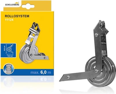 Metalen Riemwikkelaar voor Rolluiken, Oppervlaktemontage met 18,5 cm Gatafstand