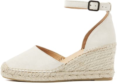 VIA VAI Flora Braid Espadrilles Dames - Suède - Beige - Maat 41
