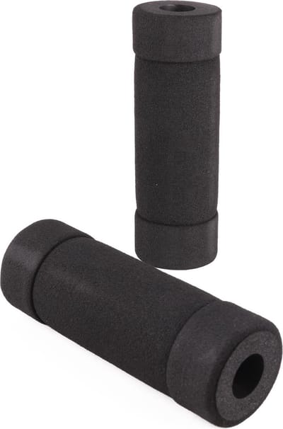 Benson Zwarte fietshandvatten - schuimrubber - extra grip - 12,5 cm - set van 2