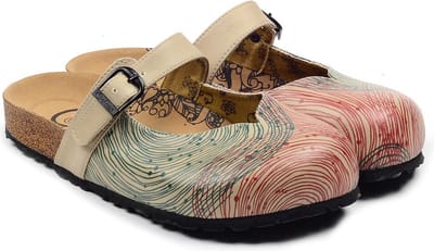 GOBY Clogs met Patroon – Handgemaakt – Premium Kwaliteit – Maat 35