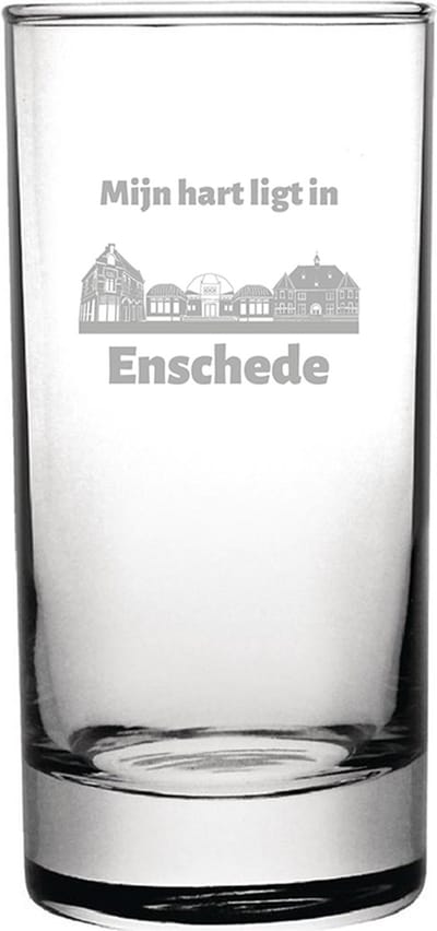 Gegraveerde longdrinkglas 28,5cl Enschede