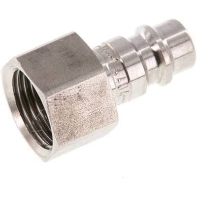 RVS 306L DN 7.2 (Euro) Luchtkoppeling Insteeknippel G 3/8 inch Binnendraad - CLP7-F-SSL-P-038