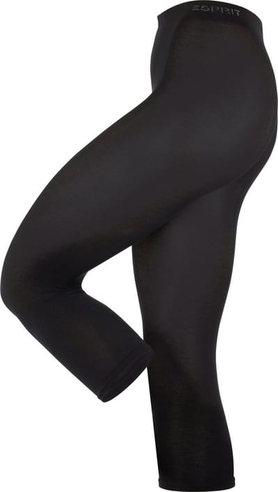 Esprit Cotton Capri eenkleurig katoen legging dames zwart - maat 36-38
