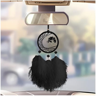Dailygoods- Dromenvanger Ornament - Decoratie Achteruitkijkspiegel - Auto Accessoires - Roestvrij Staal - 18 cm - Universeel Gebruik