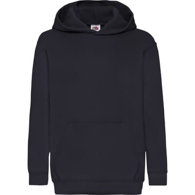Fruit Of The Loom Kinder Unisex Sweatshirt Met Capuchon / Hoodie (Donker Marine)