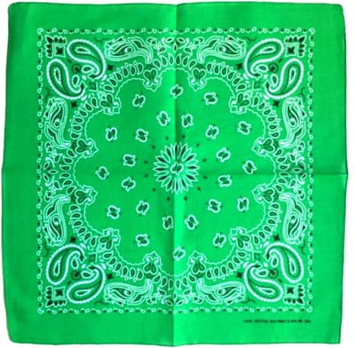Fako Fashion - Bandana - Hoofddoek - Mondbescherming - Zakdoek - Paisley II - Lichtgroen