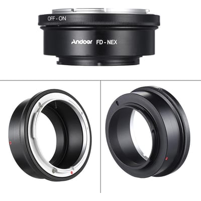 Bague d'adaptation FD-NEX, monture d'objectif pour objectif Canon FD pour monture NEX E black