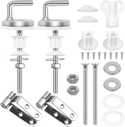 Universele Toiletzitting Bevestigingsset 2 Stuks - WC-Bril Scharnieren RVS met Schroeven
