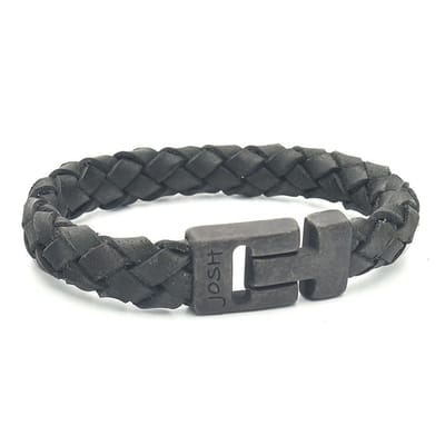 JOSH Heren Leren Armband Groen | 24979-BRA
