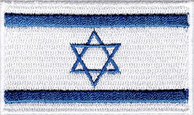 Patchy® – Israëlische Vlag Strijk Embleem Patch 6.5 x 4 cm
