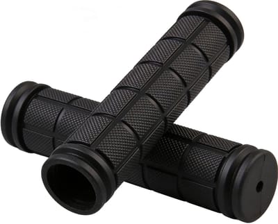 Fietshandgrepen - Stuurgrepen Scooter - Veilige Grip - Antislip Rubber Aluminium - 22 mm Binnendiameter - Zwart