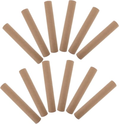 12Pcs Document Poster Tubes Poster Storage Boxes Poster Carrier Bags Kraft Cardboard Shipping Tubes with Caps Poster Holders Kraft Paper Containers Light Brown
