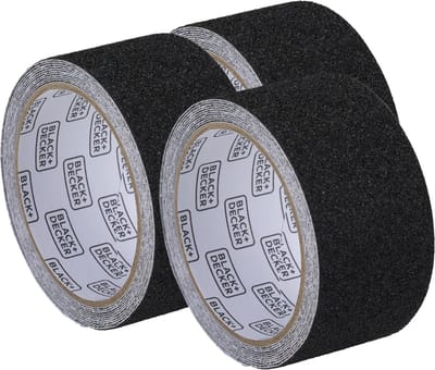 Kinzo Antisliptape - 3x - zwart - 50mm x 3m - voor binnen/buiten