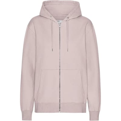 Hooded sweatshirt met rits Colorful Standard Classic Organic Faded Pink
