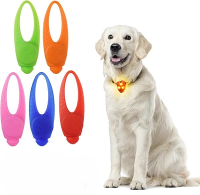 5 Stuks Honden LED Knipperlicht – LED Halsbandlamp – Veiligheidslicht – 3 Standen – Waterdicht Siliconen – Clip Op Halsband – Huisdier Veiligheidslicht Voor Wandelen – Voor Honden en Katten