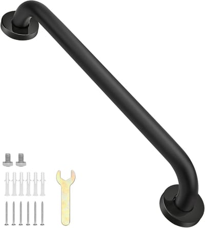 Douchehandgrepen - Badkamer grijpstang - Veiligheid in huis - Roestvrij staal - 40 cm - Zwart