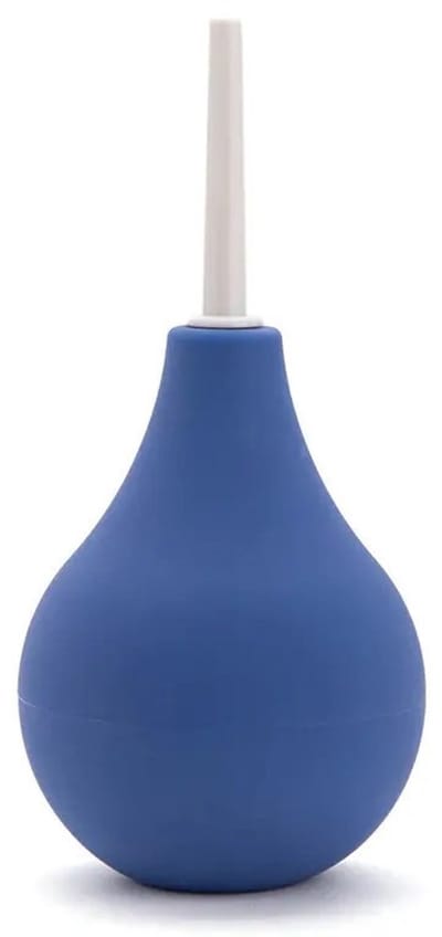 Nooitmeersaai - Anale douche ballonspuit - Rubber - Blauw - 89ml