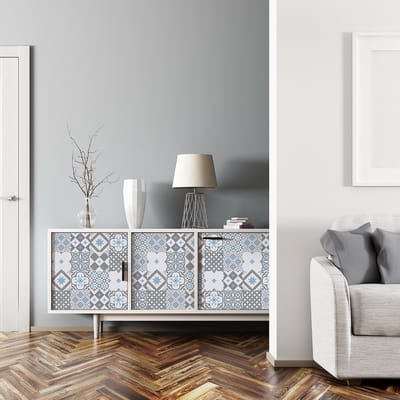 Decoratieve meubelstickers - 24 authentieke RANCIA cementtegel meubelstickers - 24 stickers 10x10cm