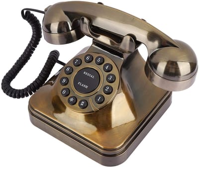 Dailygoods- Antieke Telefoon Ruisonderdrukking - Vintage Telefoon - Retro Telefoonhouder - Bureautelefoon - Nummeropslag - Klein Formaat