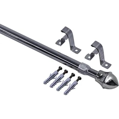 Sencys Gordijnroede - Uitschuifbaar - Zilver - 75-125cm