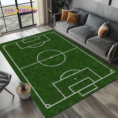 27 Stijl Voetbalveld Voetbal Sport Tapijt Vloerkleed voor Woonkamer Slaapkamer Huis Bank Decoratie, Kindergebied Vloerkleed Antislip Vloermat 40x60cm( 15x23in )