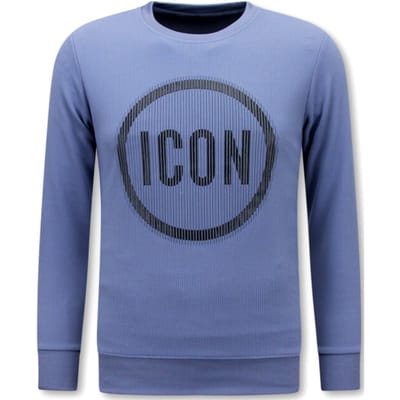 Mannen Sweater ICON - Heren Trui - Blauw
