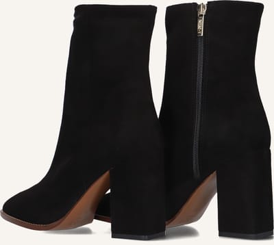 Notre-V 46936 Enkellaarsjes - Enkelboots met rits - Dames - Zwart - Maat 36