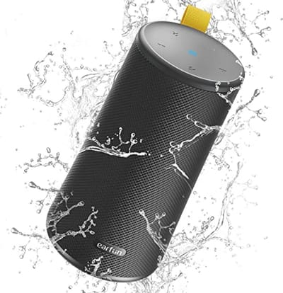 EarFun UBOOM Bluetooth-luidspreker, 24 W diepe bas, 360° stereogeluid, IPX7 waterbescherming, mini-muziekbox, draagbaar, USB-C snel opladen, draadloze luidspreker, 16 uur speeltijd voor binnen en