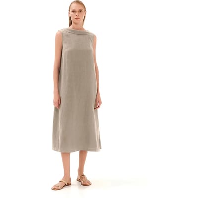 Lange jurk met strik op de rug vrouw Haris Cotton Essentials