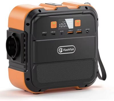 LUMÉ STORE Powerstation - Solar Powerbank - Thuisbatterij - Ecoflow - Bluetti - Stroomgenerator - USB-C - LED Lamp - Oranje