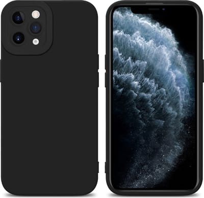 Cadorabo Hoesje geschikt voor Apple iPhone 11 PRO in FLUID ZWART - Beschermhoes gemaakt van flexibel TPU silicone Cover Fluid Case