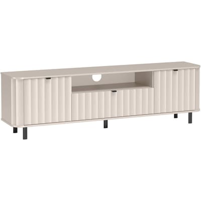 Selsey Novado – TV-meubel met lade en open vak, cashmeregrijs, 196 cm