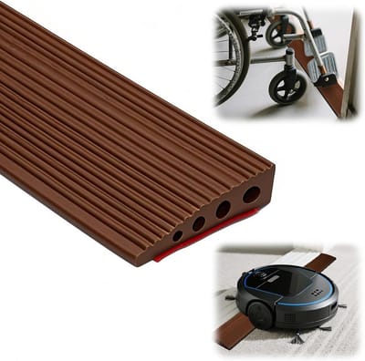 Drempelhelling PVC 100 x 8 x 2 cm - Antislip - Geschikt voor Rolstoel Kinderwagen E-scooter