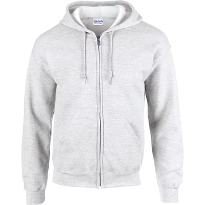Gildan Heavy Blend™ Adult Full Zip Hooded Sweatshirt GI18600 - Ash - L