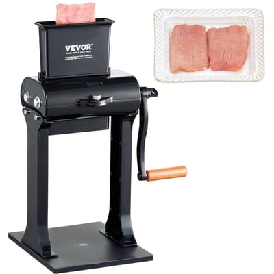 Attendrisseur de viande commercial, Machine attendrisseuse de viande robuste en acier inoxydable, Outil de cuisine à fonctionnement manuel rapide et facile, Orifice d'alimentation de 5,8  pour le bœuf,