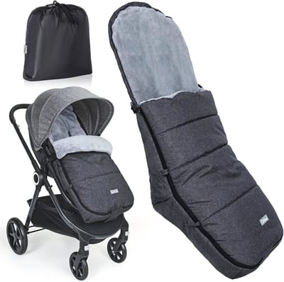 Winter Voetenzak voor Kinderwagen - Waterdicht, Winddicht en Machine Wasbaar - Coral Fleece Gevoerd