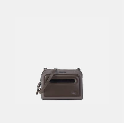 Hedgren DOPPIO Dubbele Crossbodytas met RFID-bescherming – Waterafstotend – Gerecycled materiaal – Lichtgewicht – Vintage Taupe